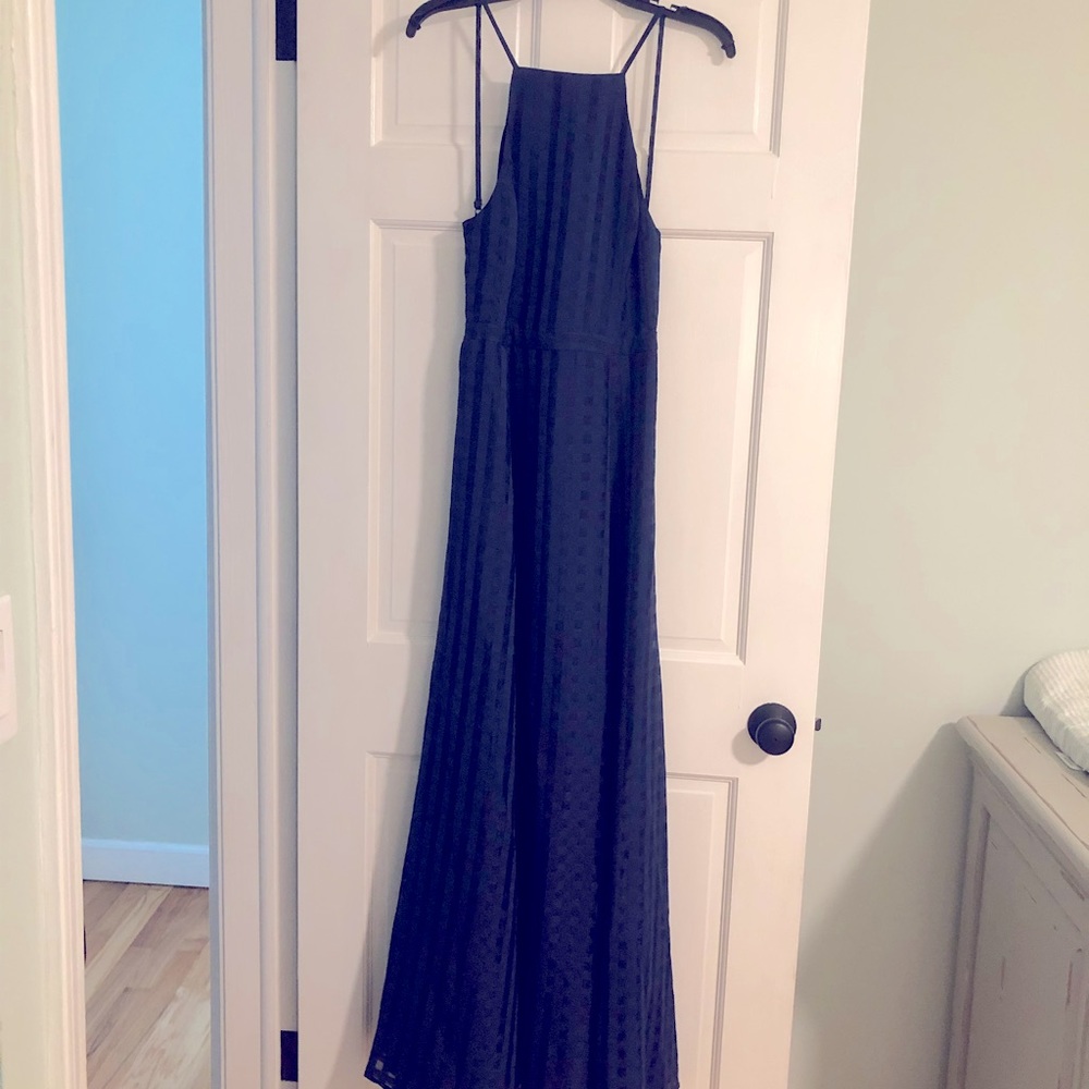 Navy checkered gown
